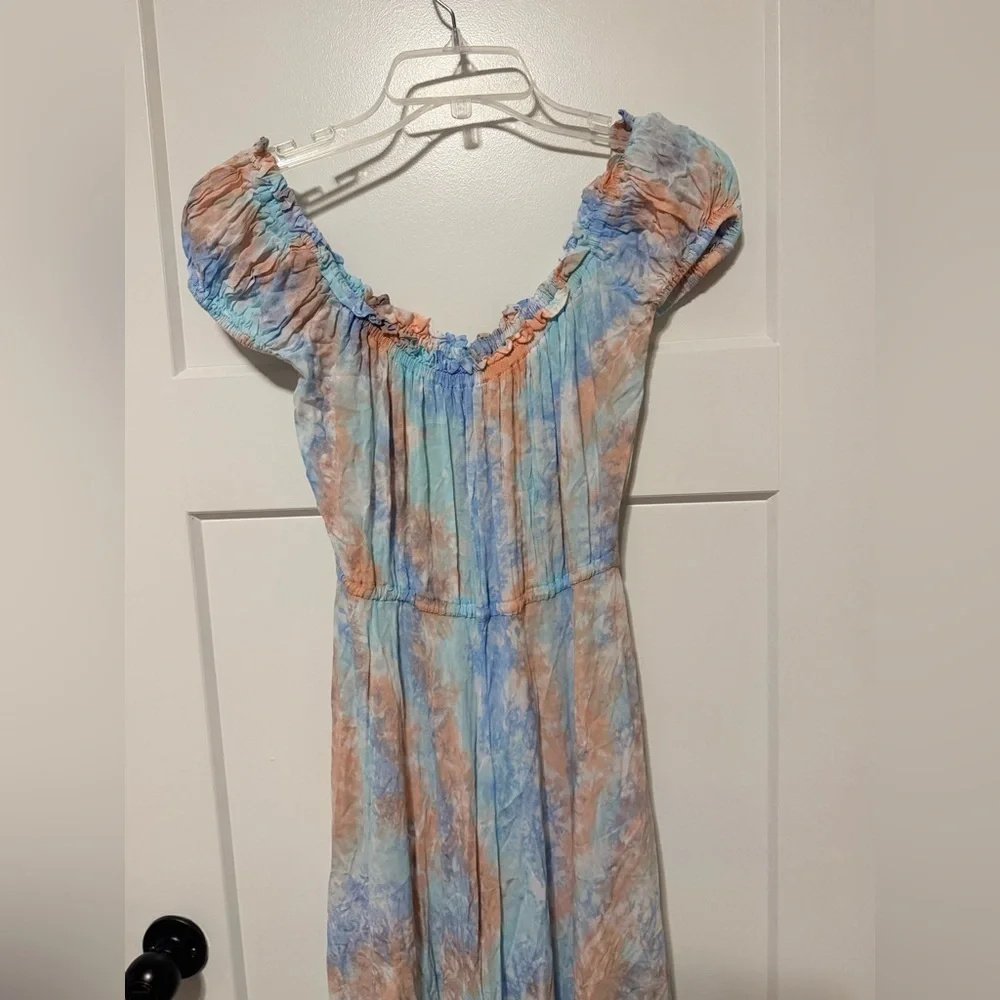 Tiara Hawaii riveria dress off the shoulder tyedye